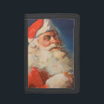Vintage Christmas, Santa Claus いけな Nice List ナイロン三つ折りウォレット<br><div class="desc">ヴィンテージイラストレーションメリークリスマスの休日の画像すてきは、サンタクロースが赤い帽子を被り、クリスマスイブに彼のいけなまたは素敵なリストをチェックする。</div>