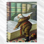 Vintage Christmas, Santa Claus いけな Nice List ノートブック<br><div class="desc">ヴィンテージイラストレーションメリークリスマスの休日デザインは、本サンタクロースと彼の作品のページをフィーチャー。1889年マクラーリン・ブラザーズ発行。この物語は、世界中の良い小さな男の子や女の子のための玩具を作るサンタの仕事を物語っている。このビクトリアン時代の写真は彼のすてき図書館を通し読て、子供の名前と素敵なリストを持つ大きな本の古いサンいけなニコラスの姿を示している。</div>