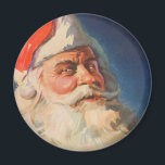 Vintage Christmas, Santa Claus いけな Nice List マグネット<br><div class="desc">ヴィンテージイラストレーションメリークリスマスの休日の画像すてきは、サンタクロースが赤い帽子を被り、クリスマスイブに彼のいけなまたは素敵なリストをチェックする。</div>