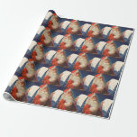 Vintage Christmas, Santa Claus いけな Nice List ラッピングペーパー<br><div class="desc">ヴィンテージイラストレーションメリークリスマスの休日の画像すてきは、サンタクロースが赤い帽子を被り、クリスマスイブに彼のいけなまたは素敵なリストをチェックする。</div>