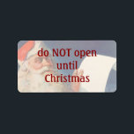 Vintage Christmas, Santa Claus いけな Nice List ラベル<br><div class="desc">ヴィンテージイラストレーションメリークリスマスの休日の画像すてきは、サンタクロースが赤い帽子を被り、クリスマスイブに彼のいけなまたは素敵なリストをチェックする。</div>