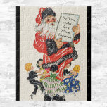 Vintage Christmas Santa Claus and Children Dance ジグソーパズル<br><div class="desc">Easy to customize puzzle,  add your own special holiday message!
Vintage illustration Christmas holiday image featuring an antique Victorian Santa Claus holding a paper with text: My Best Wishes for a Merry Christmas. Boys and girls are dancing around Santa.</div>