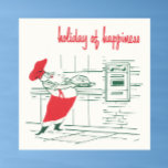 Vintage Christmas, Santa Claus Chef and Turkey ポスター<br><div class="desc">Vintage illustration Merry Christmas holiday image featuring a retro Santa Claus dressed as a baker of chef in the kitchen cooking a traditional healthy gourmet Christmas dinner meal. A culinary delight of roast turkey fresh from the oven. Holiday of Happiness,  Merry Christmas!</div>
