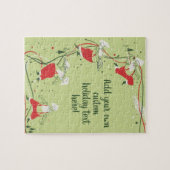 Vintage Christmas, Santa Claus Chef with Dinner ジグソーパズル (横)