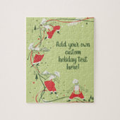 Vintage Christmas, Santa Claus Chef with Dinner ジグソーパズル (縦)