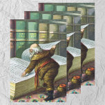 Vintage Christmas, Santa Claus Naughty Nice List ラッピングペーパーシート<br><div class="desc">Vintage illustration Merry Christmas holiday design featuring a page from the book Santa Claus and His Works. Published by McLoughlin Brothers in 1889. The story tells of Santa's work making toys for all the good little boys and girls around the world. This Victorian Era image shows old jolly Saint Nicholas...</div>