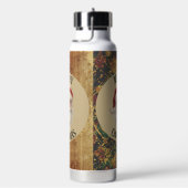 Vintage, Christmas, Santa Claus, Red Gold Green  ウォーターボトル (右面)