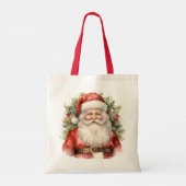 Vintage Christmas Santa Claus Smiling トートバッグ (裏面)