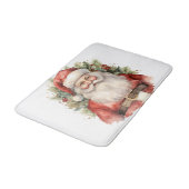 Vintage Christmas Santa Claus Smiling バスマット (アングル)