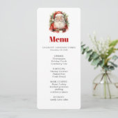 Vintage Christmas Santa Claus Smiling Menu 招待状 (スタンド正面)