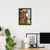 Vintage Christmas, Santa Claus Toys Clogs Shoes ポスター (ホームオフィス)