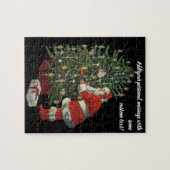 Vintage Christmas, Santa Claus with Presents ジグソーパズル (横)