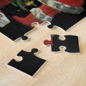 Vintage Christmas, Santa Claus with Presents ジグソーパズル (側面)