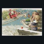 Vintage Christmas Santa in the Airplane and Kids ラッピングペーパーシート<br><div class="desc">ヴィンテージ</div>