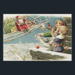 Vintage Christmas Santa in the Airplane and Kids ラッピングペーパーシート<br><div class="desc">ヴィンテージ</div>