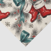 Vintage Christmas Santa’s Boots & Bows 薄葉紙 (詳細)