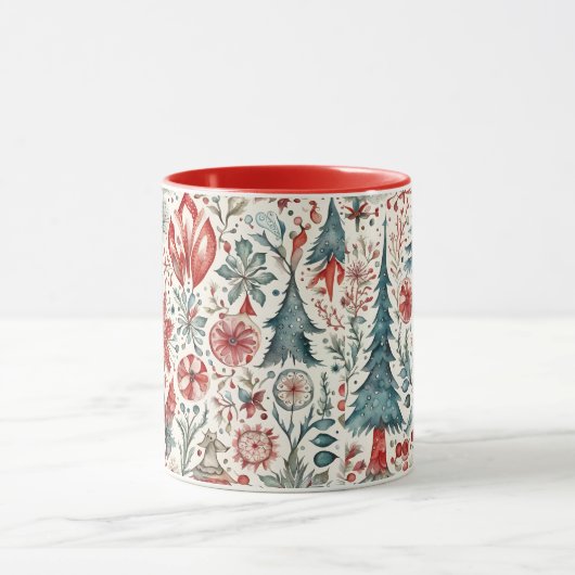 Vintage Christmas Scandinavian Design マグカップ (中央)