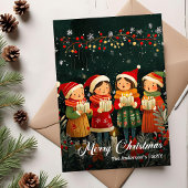 Vintage Christmas Scene Greeting Card Download シーズンカード