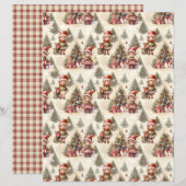 Vintage Christmas Scrapbook Paper (正面/裏面)