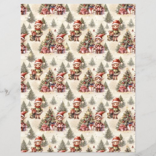 Vintage Christmas Scrapbook Paper (正面)