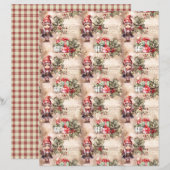 Vintage Christmas Scrapbook Paper (正面/裏面)