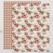 Vintage Christmas Scrapbook Paper (正面/裏面)