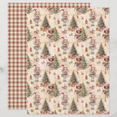 Vintage Christmas Scrapbook Paper (正面/裏面)