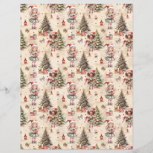 Vintage Christmas Scrapbook Paper (正面)