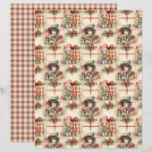 Vintage Christmas Scrapbook Paper (正面/裏面)