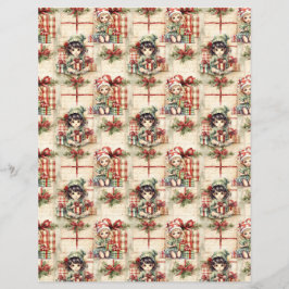 Vintage Christmas Scrapbook Paper