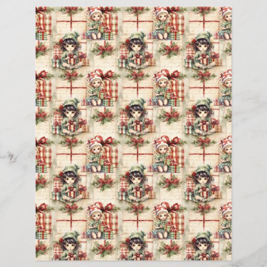 Vintage Christmas Scrapbook Paper (正面)