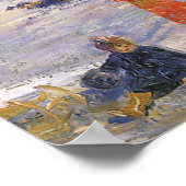 Vintage Christmas, Sledding, Central Park Glackens ポスター (角)