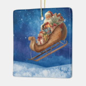 Vintage Christmas Sleigh Ornament | Cozy Nostalgic セラミックオーナメント (左)
