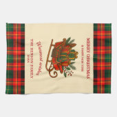 Vintage Christmas Sleigh with Gifts and Plaid  キッチンタオル (横)