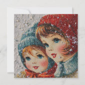 Vintage Christmas - Snowflake sisters カード (正面)