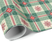 Vintage Christmas Snowflakes Holiday Pattern ラッピングペーパー (ロールコーナー)
