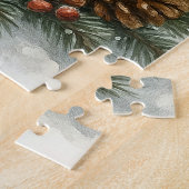 Vintage Christmas Snowman ジグソーパズル (側面)