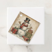 Vintage Christmas Snowman フェイバータグ (インサイチュ)