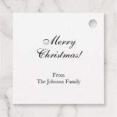 Vintage Christmas Snowman フェイバータグ (裏面)