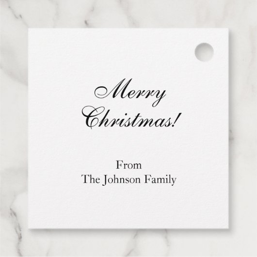 Vintage Christmas Snowman フェイバータグ (裏面)