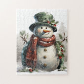 Vintage Christmas Snowman Jigsaw Puzzle | Retro ジグソーパズル (縦)