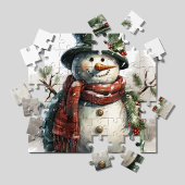 Vintage Christmas Snowman Jigsaw Puzzle | Retro ジグソーパズル