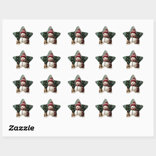 Vintage Christmas - Stickers 星シール (シート)