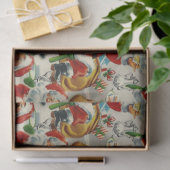 Vintage Christmas Tea Time With Santa 薄葉紙 (ギフト)