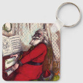Vintage Christmas, Thomas Nast Santa Claus Piano キーホルダー (裏面)