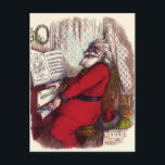 Vintage Christmas, Thomas Nast Santa Claus Piano シーズンポストカード<br><div class="desc">ヴィンテージイラストレーションサンタクロースのピアノビクトリアンを特集したクリスマス遊の休日デザイン。アーティスト：トーマス・ナスト。</div>