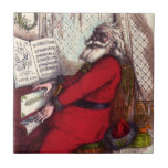 Vintage Christmas, Thomas Nast Santa Claus Piano タイル<br><div class="desc">ヴィンテージイラストレーションサンタクロースのピアノビクトリアンを特集したクリスマス遊の休日デザイン。アーティスト：トーマス・ナスト。</div>