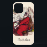 Vintage Christmas, Thomas Nast Santa Claus Piano iPhone 12ケース<br><div class="desc">ヴィンテージイラストレーションサンタクロースのピアノビクトリアンを特集したクリスマス遊の休日デザイン。アーティスト：トーマス・ナスト。</div>