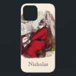 Vintage Christmas, Thomas Nast Santa Claus Piano iPhone 12ケース<br><div class="desc">ヴィンテージイラストレーションサンタクロースのピアノビクトリアンを特集したクリスマス遊の休日デザイン。アーティスト：トーマス・ナスト。</div>