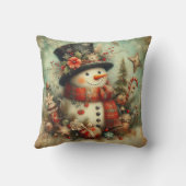 Vintage Christmas Throw Pillow クッション (裏面)